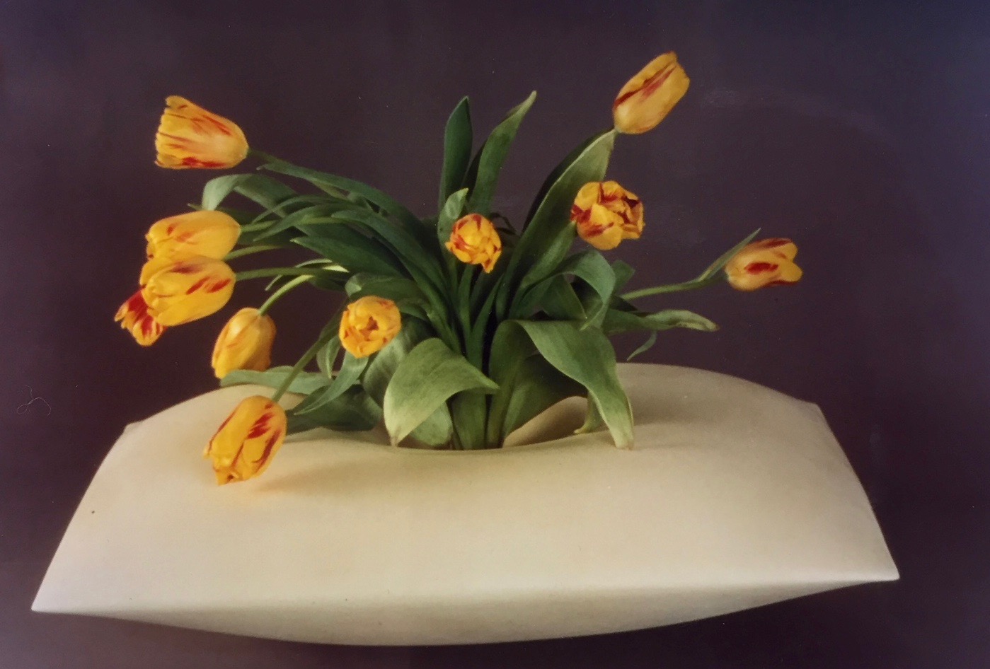 Erik-Jan Kwakkel - Keramieken vaas, Tulpenkussen verkocht voor € 250!