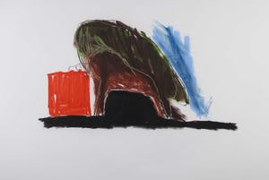 Wim Gijzen - Krijttekening, Zonder titel - Ingelijst (Groot) kopen? Bied vanaf 50!