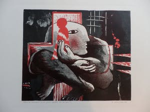 Niet of onleesbaar gesigneerd - Kleurenlitho DAS LEBEN Handgesigneerd. kopen? Bied vanaf 10!