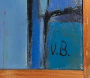 Lily van Bommel - Olieverf op doek, Compositie - Ingelijst (Groot) kopen? Bied vanaf 1!