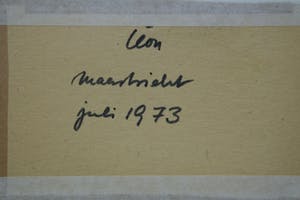 Leon Savelsberg - gouache - "semi abstracte miniatuur compositie" kopen? Bied vanaf 45!