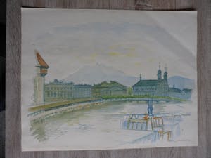 Karel van Seben - Aquarel. Stilleven. kopen? Bied vanaf 15!