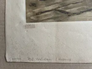 Franz Charlet - Auf Volendam - Große signierte Original Lithographie von 1912 kaufen? Bieten Sie von 120!