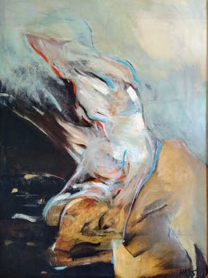 Corrie van Heyst - vrouw in beweging / groot werk kopen? Bied vanaf 150!