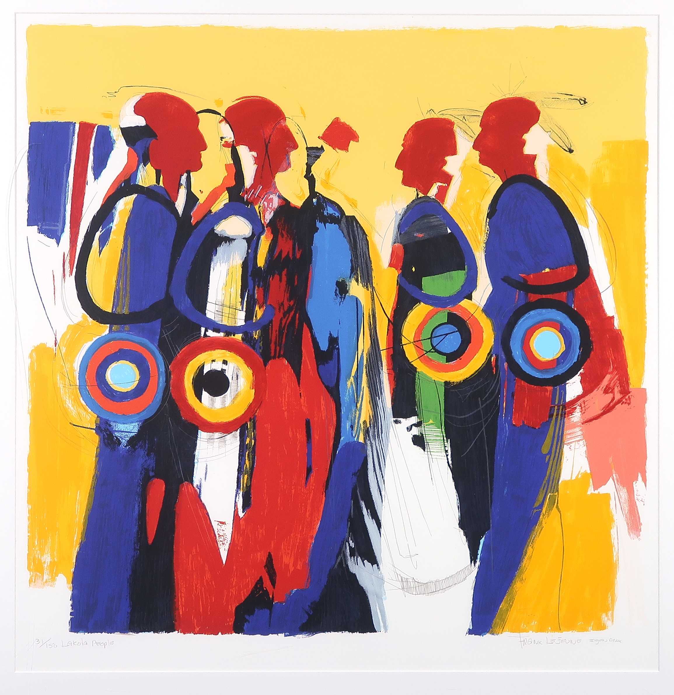 Frank Lejeune - Zeefdruk, Lakota people - Ingelijst (Groot) kopen? Bied vanaf 50!