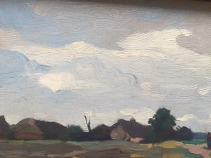 Hendrik Weegewijs - Larense school: gezicht op boerderijen aan de horizon kopen? Bied vanaf 120!