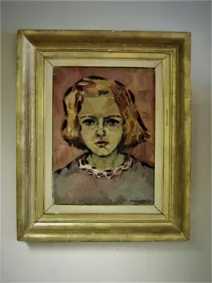 Niet of onleesbaar gesigneerd - Fraai in 1932 Fauvistisch geschilderd olieverf op doek "portret jong meisje" kopen? Bied vanaf 1!