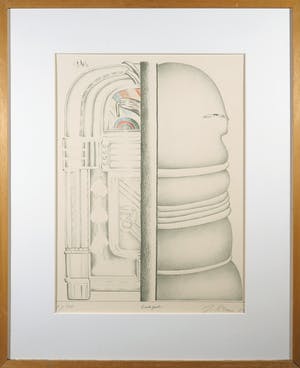 Jorg Reme - Litho, Rockgirl - Ingelijst kopen? Bied vanaf 35!