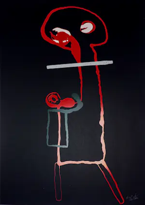 Theos - Zeefdruk, Lot van 4 abstracte figuren kaufen? Bieten Sie von 70!