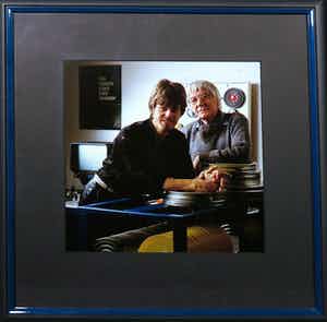 Paul Huf - Foto, Componist Jurre Haanstra en filmregisseur Bert Haanstra - Ingelijst verkocht voor € 70!