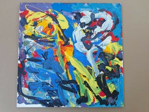 Karel Appel - COBRA-ABSTRACTIE / KLEURZEEFDRUK / 50x50cm / SIG / 1977 kopen? Bied vanaf 500!