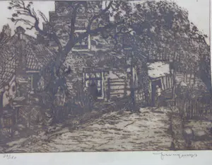 Hendrik Weegewijs - LOT VAN 2 WERKEN / ZW-W ETS / 25x33cm / SIG kopen? Bied vanaf 25!