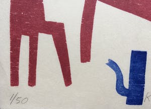 Klaas Gubbels - Houtdruk ‘Interieur met kan’. - 2001 - oplage 1/50. kopen? Bied vanaf 235!