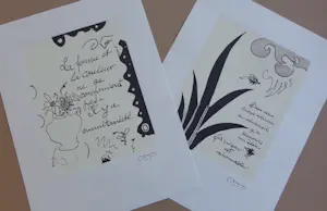 Georges Braque - LOT VAN 2 STUKS / ZW-W LITHO / 60x45cm kopen? Bied vanaf 20!