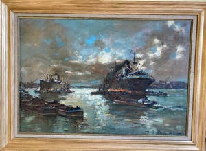 Buy Henri Joseph Pauwels - H.J. Pauwels (1903-1983) Marine? Bid from 170!