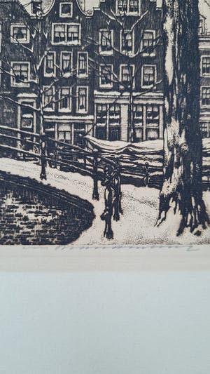 Cornelis Brandenburg - Cornelis Brandenburg ( 1884 - 1954 ) - ets - Groenburgwal. kopen? Bied vanaf 45!
