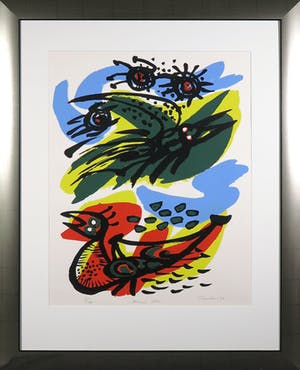 Anton Rooskens - Zeefdruk, Nuages bleus - Ingelijst kopen? Bied vanaf 250!