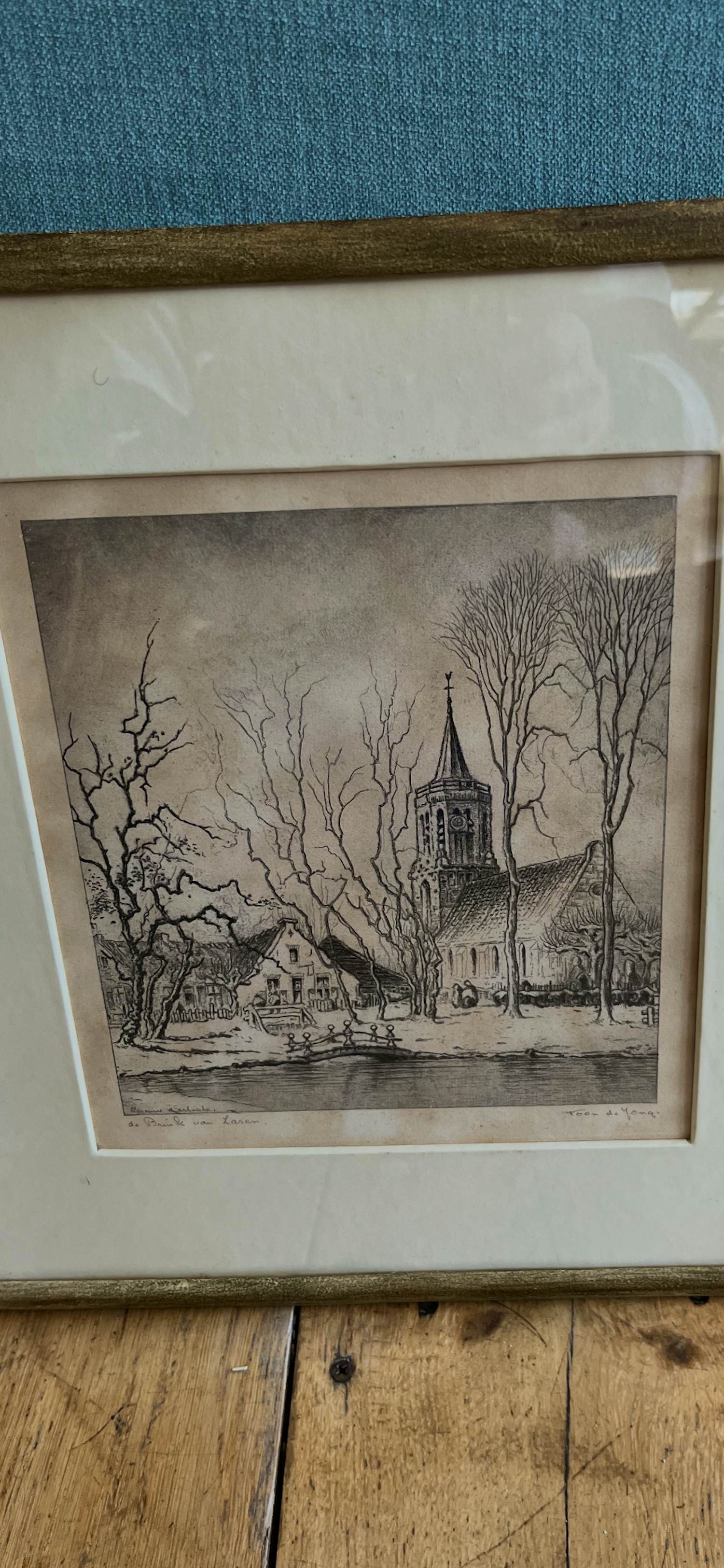 Toon de Jong - Brink te Laren in de winter kopen? Bied vanaf 30!