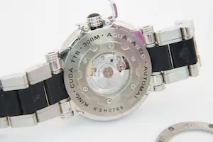 102 - Stoer Automatic Aquanautic King Cuda Herenpolshorloge met stalenband kopen? Bied vanaf 80!