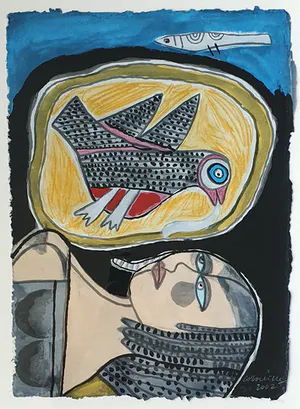 Corneille - Litho: Des Animaux et La Femme (2002) - Ingelijst kopen? Bied vanaf 420!