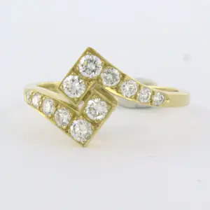 18k geel gouden ring bezet met briljant geslepen diamant 0.50ct - F/G - VS/SI kaufen? Bieten Sie von 700!