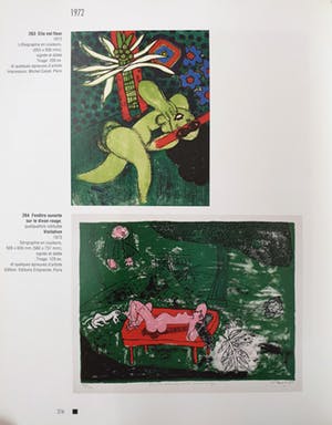 Corneille - Zeefdruk, Fenetre ouverte sur le divan rouge - Ingelijst kopen? Bied vanaf 300!