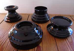 Chris Lebeau - Glazen vaasvoet (voor vazen Lebeau) verkocht voor € 25!