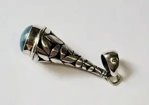 Nieuwe zilveren Byzantijnse Bungel hanger, met Turquoise kopen? Bied vanaf 65!