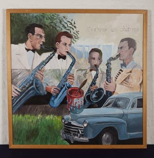 Frits Linnemann - Rythme en Charme - 1976 - olieverf op doek - BKR Rotterdam kopen? Bied vanaf 20!