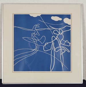 Jules Bekker - Skating girl blue - 10/10 - 1977 - zeefdruk - BKR Den Haag kopen? Bied vanaf 20!