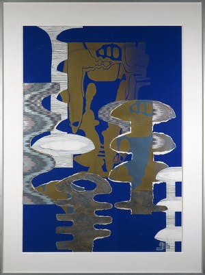 Niet of onleesbaar gesigneerd - Collage op papier, Zonder titel - Ingelijst (Groot) kopen? Bied vanaf 1!