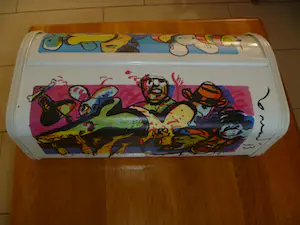 Herman Brood - voor Brabantia- broodtrommel met illustraties kopen? Bied vanaf 50!