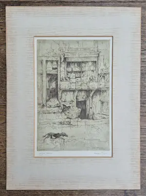Anton Pieck - Lange Brugsteeg Amsterdam - handgesigneerde ets kopen? Bied vanaf 145!