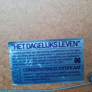 Marinus Fuit - Ballonnen tegen plankier - zwartwit steendruk - INGELIJST - 21016 kopen? Bied vanaf 60!