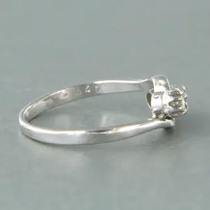 14k witgouden ring bezet met briljant geslepen diamant tot. 0.27 ct kopen? Bied vanaf 240!