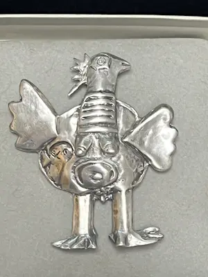 Corneille - L'oiseau habite les songes zilveren hanger broche, handgesigneerd, 1991 kopen? Bied vanaf 750!