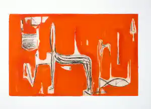 Raffaele Rossi - Ets, Compositie in oranje verkauft für € 103!