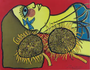 Corneille - Zeefdruk, Hommage á van Gogh - Ingelijst kopen? Bied vanaf 200!