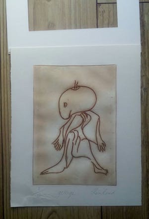 Reinhoud D'Haese - Rechter/Getuige - etsen - ingelijst kopen? Bied vanaf 225!