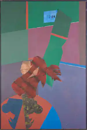 P. van der Toorn - Gemengde techniek, Abstract II - Ingelijst verkocht voor € 50!