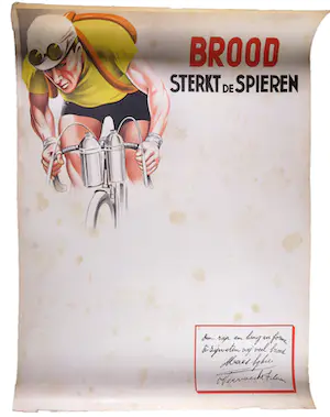 Niet of onleesbaar gesigneerd - Affiche, Brood sterkt de spieren kaufen? Bieten Sie von 1!