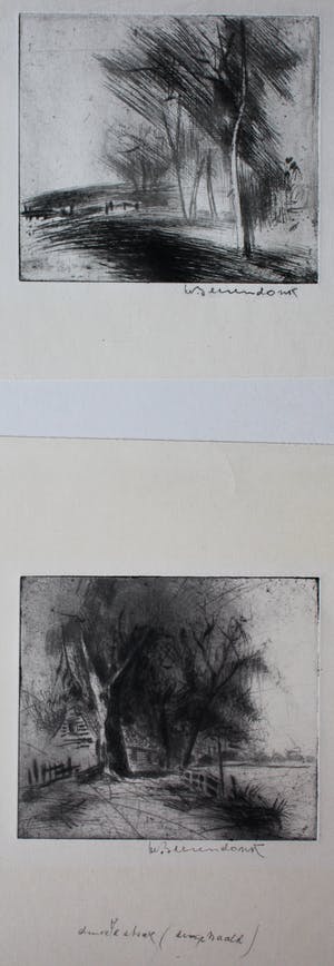 Theo Beerendonk - vier etsen op 1 blad kopen? Bied vanaf 65!