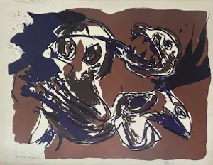 Karel Appel - Jules in het dorp, 1961 - Kunstenaarsafdruk - Lithografie kopen? Bied vanaf 1600!