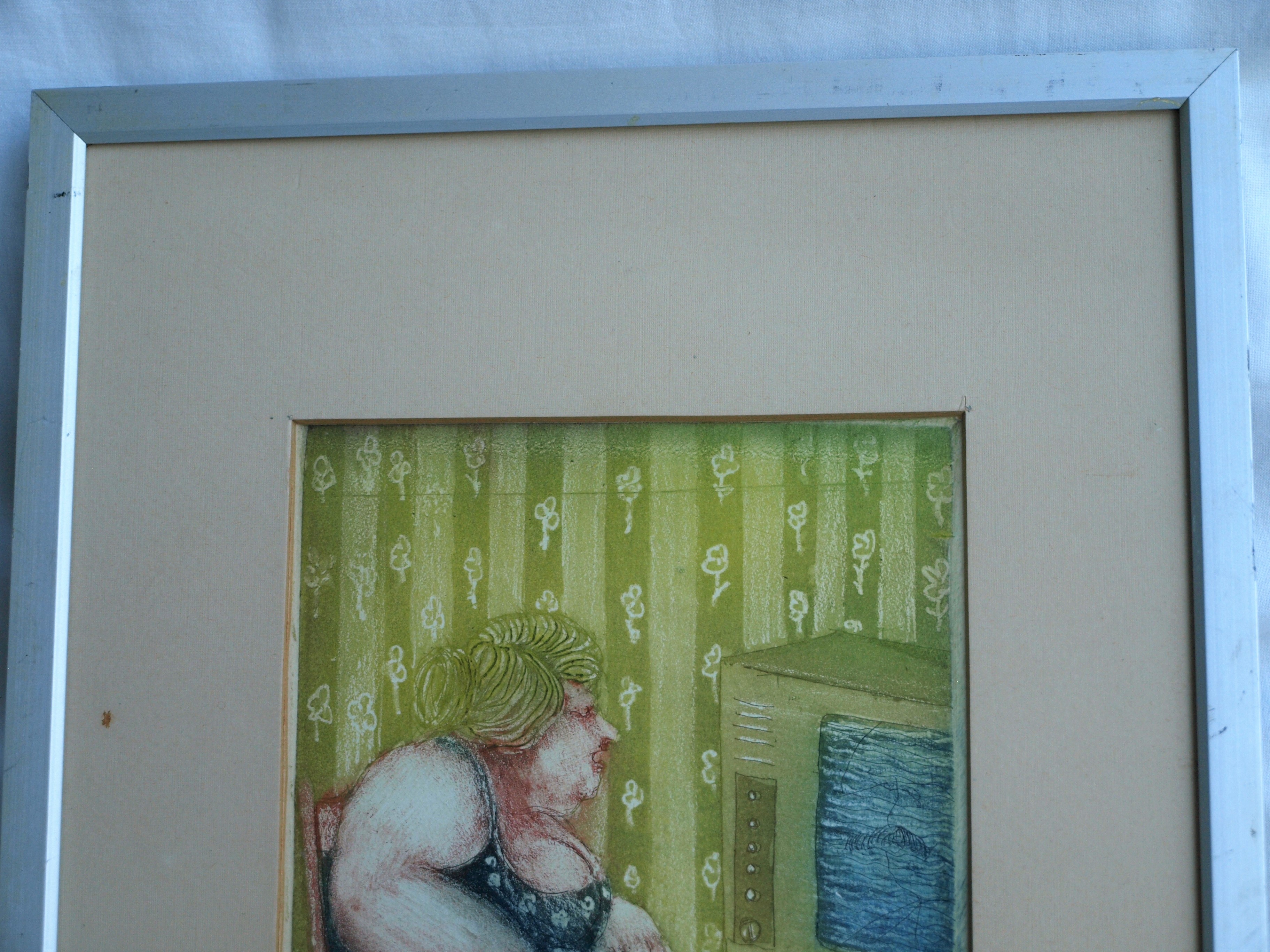 Wim Worm - Ets , Mary IV, Voor de TV – gesigneerd en ingelijst – 1971  kopen? Bied vanaf 25!