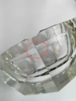 Val-Saint-Lambert - Zware zeshoekige kristallen asbak kopen? Bied vanaf 1!