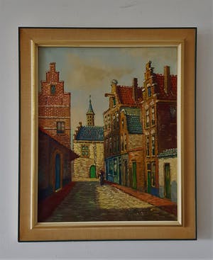 Niet of onleesbaar gesigneerd - Stadegezicht kopen? Bied vanaf 1!