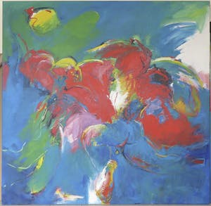 Franscz Witte - Acryl op doek, Icarus en Zoon (Zeer groot!) kopen? Bied vanaf 300!