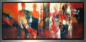 Peter Meijer - Zeefdruk op board, Zucht naar het westen - Ingelijst (Groot) kopen? Bied vanaf 50!