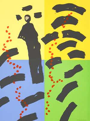 Jef Diederen - Zeefdruk - 1991 verkocht voor € 45!