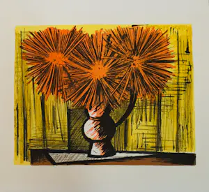 Bernard Buffet - Dahlias sur fond jaune, 1965. Lithografie. kopen? Bied vanaf 29!